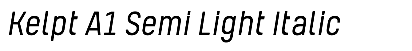 Kelpt A1 Semi Light Italic